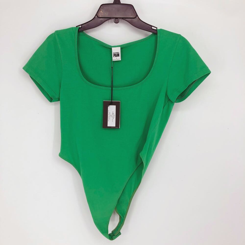 NWT RE/DONE x Pamela Anderson Stretch Organic Cotton-Jersey Bodysuit
